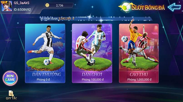 Giao diện game slot bóng đá Cf68