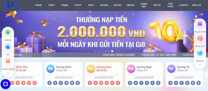 Gi8 là một nhà cái trực tuyến uy tín hàng đầu hiện nay