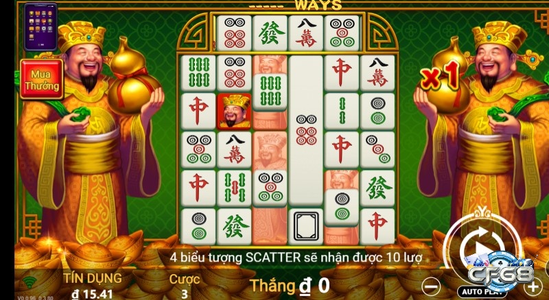 Thần Mahjong có đồ họa tươi sáng và các phần thưởng lớn hấp dẫn