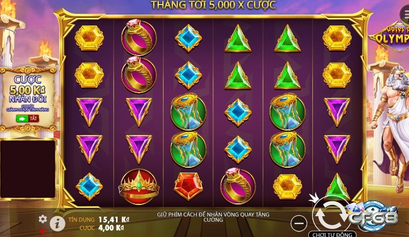 Game này lấy cảm hứng từ thần thoại Hy Lạp với cơ hội thắng đến 5000 lần cược